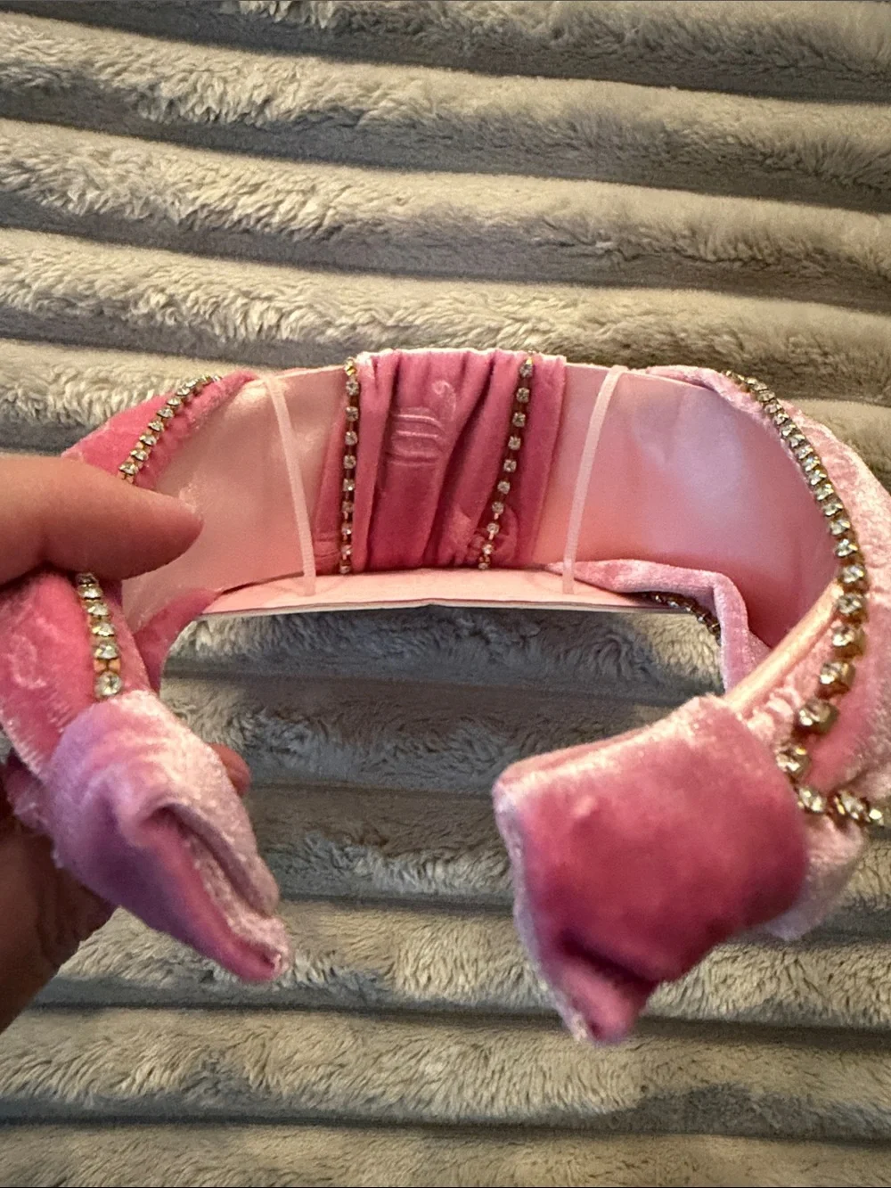 Juicy Couture Pink Velvet headband NWT